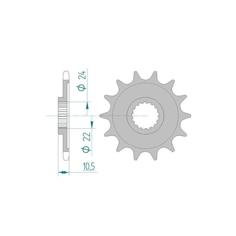 Pignon AFAM pour moto au pas de 520