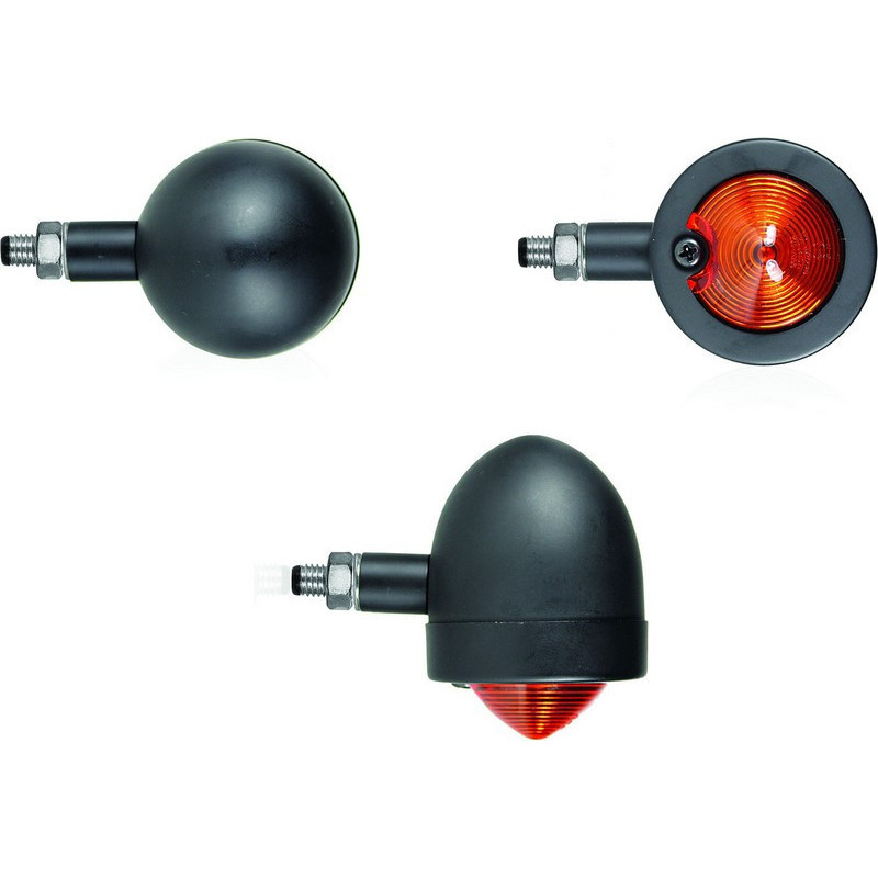 Mini clignotants Mustang noir/orange IN195