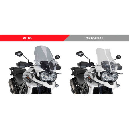 Bulle Touring PUIG pour Triumph Tiger Explorer comparatif