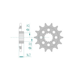 Pignon AFAM pour moto au pas de 520