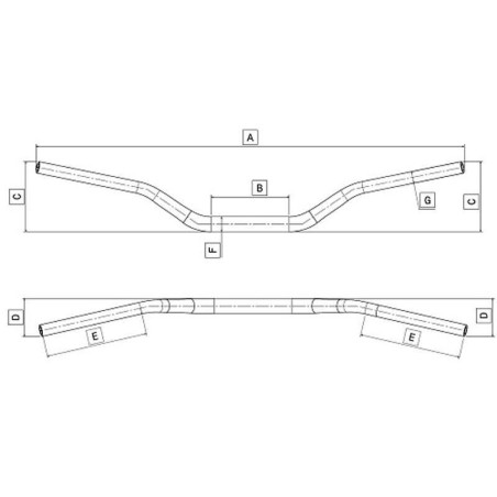 Guidon TOMASELLI HRN aluminium - Haut
