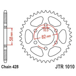 Couronne JT SPROCKETS acier 1010 - 430 2