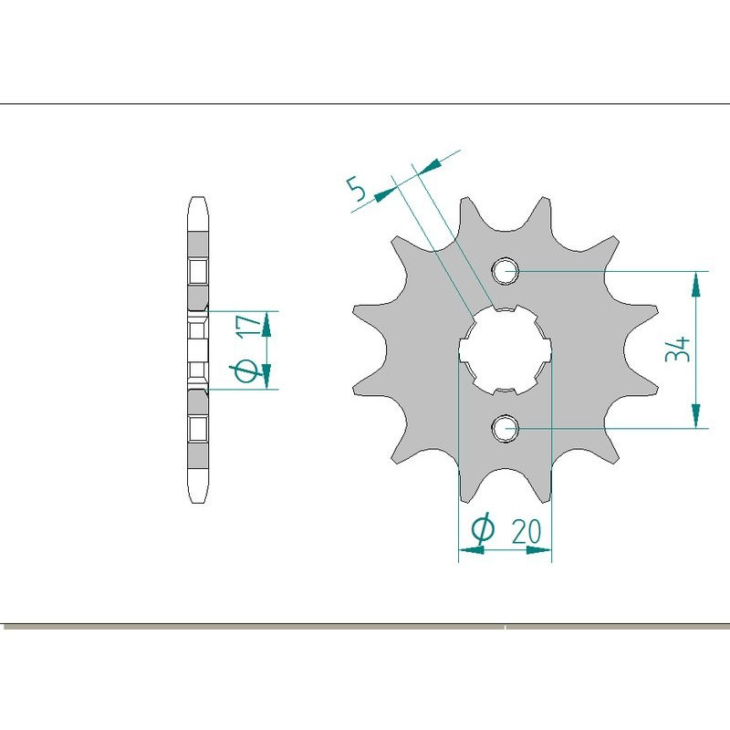 Pignon AFAM pour moto au pas de 520