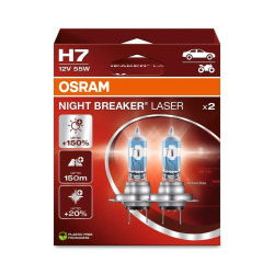 Ampoules OSRAM H7 Night Breaker Laser 12V 55W PX26d - par paire 2