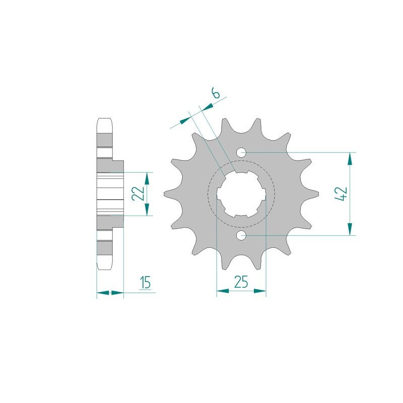 Pignon AFAM pour moto au pas de 530
