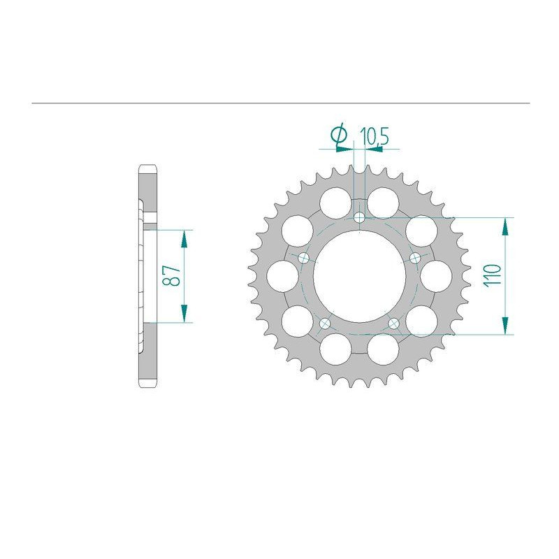 Kit chaine DID  ALU SUZUKI SV 650 S...