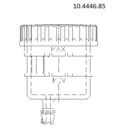 Reservoir for master cylinder Brembo strait exit clamp fixing