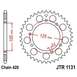 Couronne JT SPROCKETS acier standard 1131 - 420 2