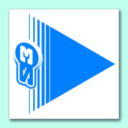 Flèches de signalisation S3 bleu 50 pièces 12x12cm 2