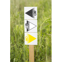 Flèches de signalisation S3 jaune 50 pièces 12x12cm 2