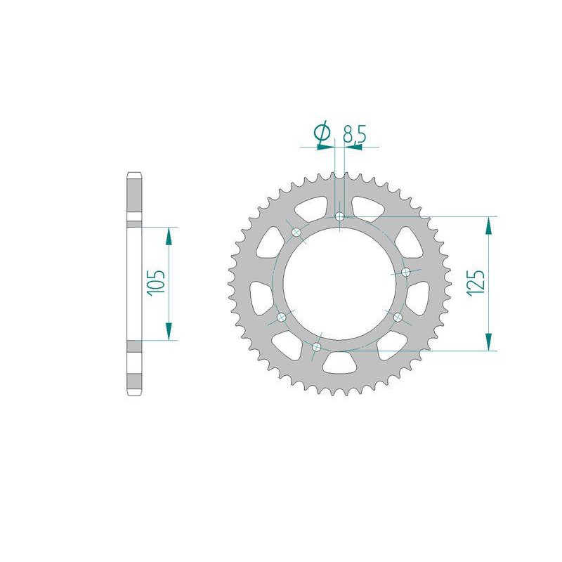 Kit chaine DID  ACIER YAMAHA DT 50 R...