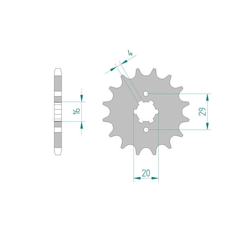 Kit chaine DID  ACIER YAMAHA XT 125 R...