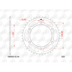 Couronne AFAM 46 dents acier pas 525 type 188500