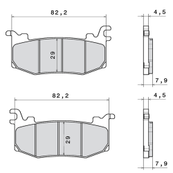 Plaquettes de frein BREMBO Racing métal fritté - M588Z04 2