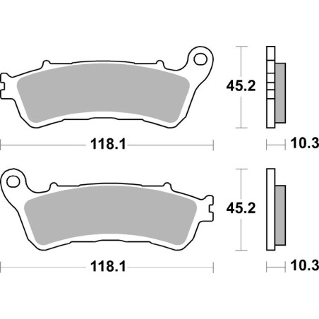 Plaquettes de frein BREMBO métal fritté - 07HO66SP
