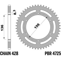 Couronne PBR acier standard 4725 - 428 2