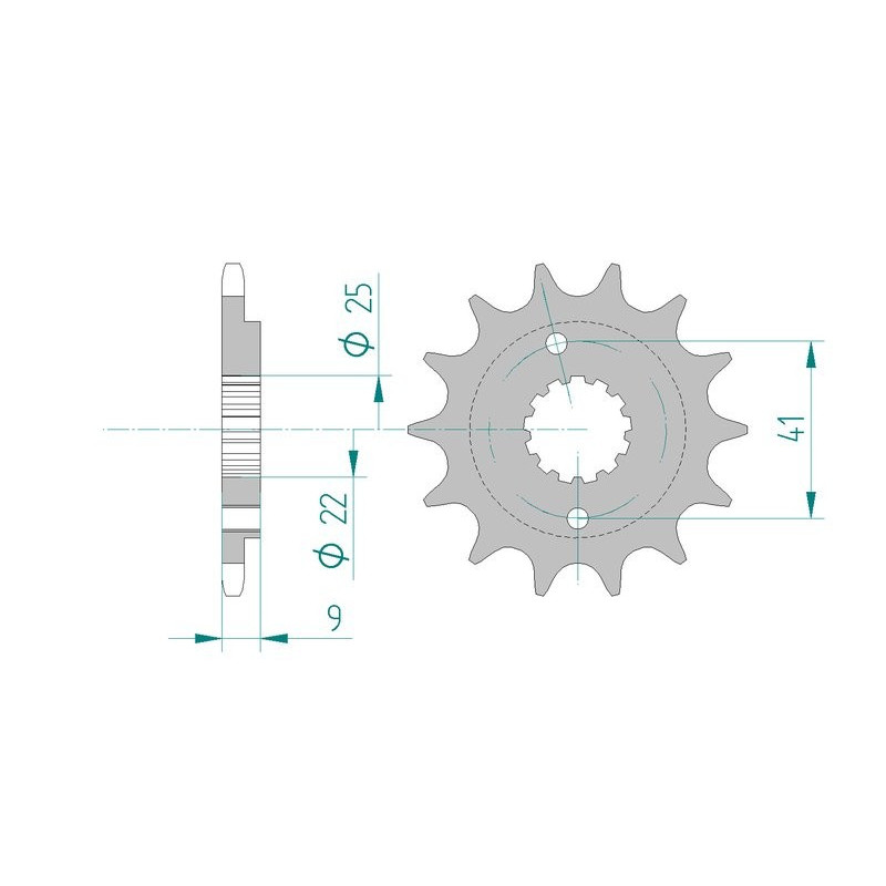 Pignon AFAM pour moto au pas de 520