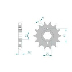 Pignon AFAM pour moto au pas de 630