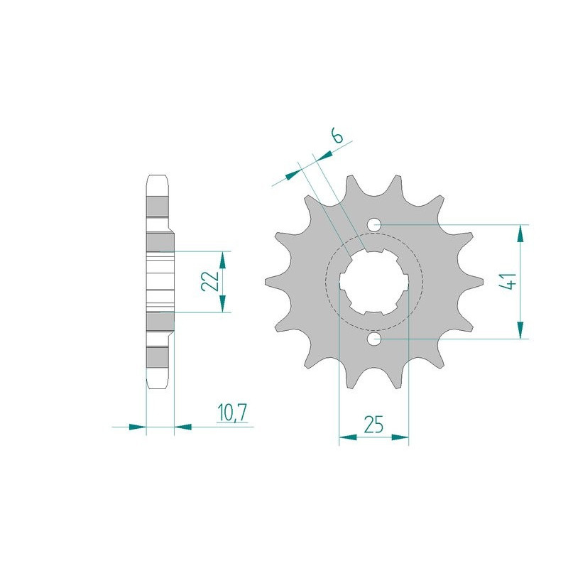 Pignon AFAM pour moto au pas de 630