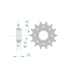 Pignon AFAM pour moto au pas de 520