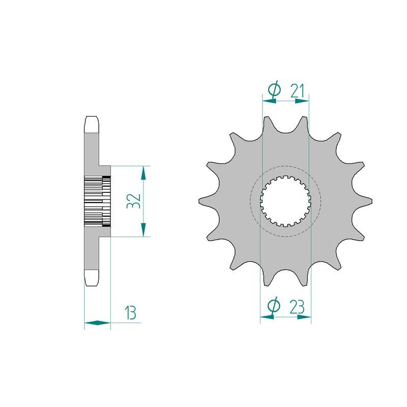 Pignon AFAM pour moto au pas de 428