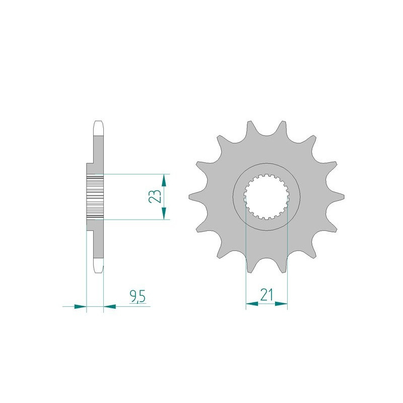 Pignon AFAM pour moto au pas de 520