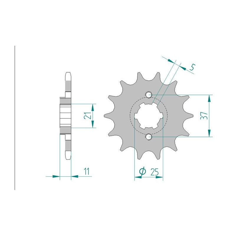 Kit chaine AFAM acier AEON COBRA 220 pas 520 2005 à 2011
