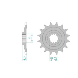Pignon AFAM pour moto au pas de 520