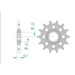 Pignon AFAM pour moto au pas de 520