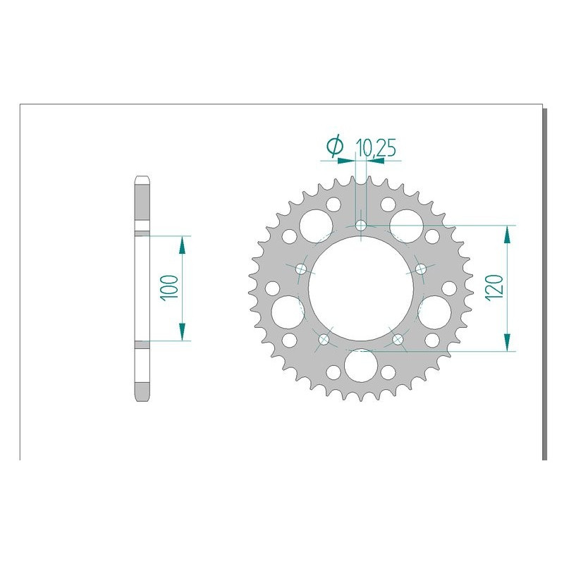 Kit chaine AFAM acier APRILIA RSV4 1000 APRC pas 525 2011 à 2013