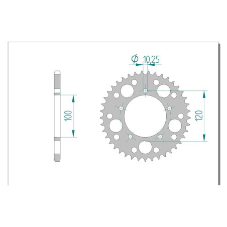 Kit chaine AFAM acier APRILIA RSV4 1000 APRC pas 525 2011 à 2013