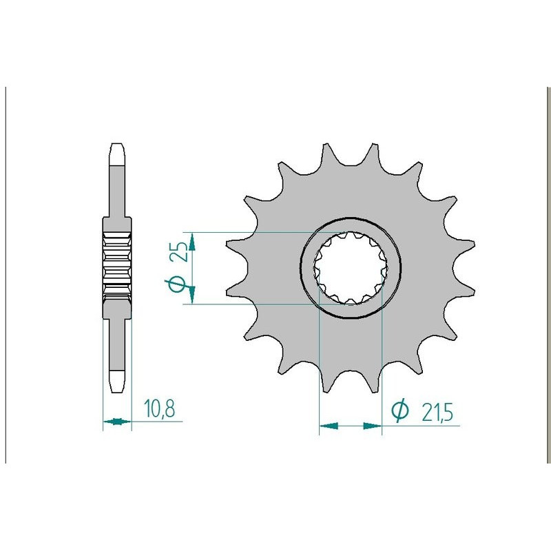 Pignon AFAM pour moto au pas de 520