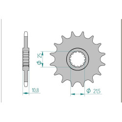 Pignon AFAM pour moto au pas de 520 YAMAHA XJ6 ANTIBRUIT
