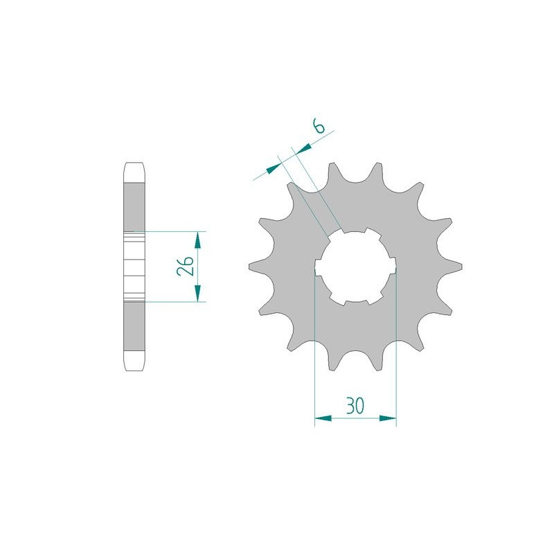 Pignon AFAM pour moto au pas de 530