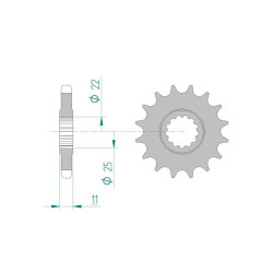 Pignon AFAM pour moto au pas de 530 YAMAHA FZ6 + ANTIBRUIT