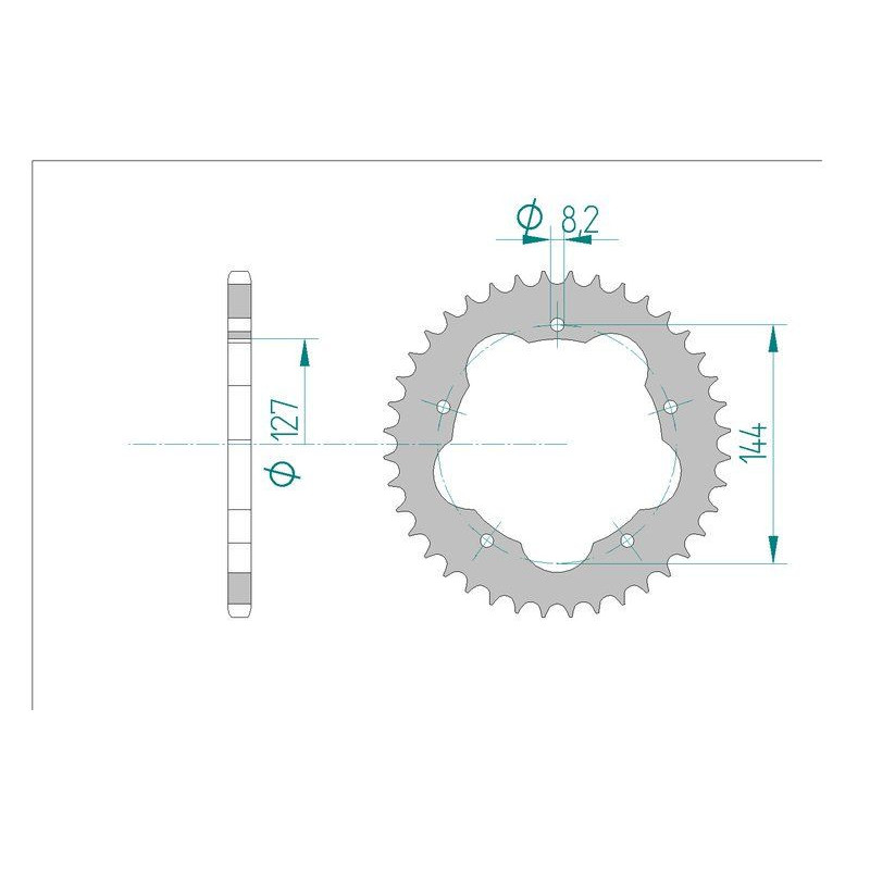 Kit chaine AFAM acier DUCATI 748 748...