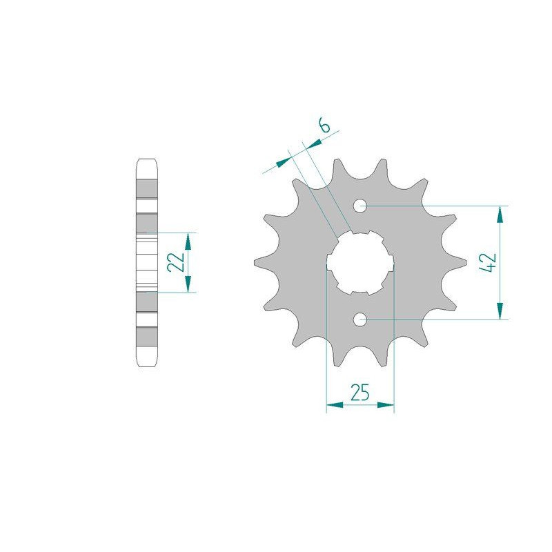 Kit chaine AFAM acier HONDA 250 CB...