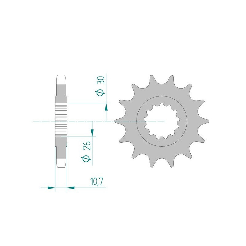 Pignon AFAM pour moto au pas de 532