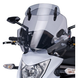 Pare brise PUIG STREAM avec visiére 6408H pour phare non rond 2