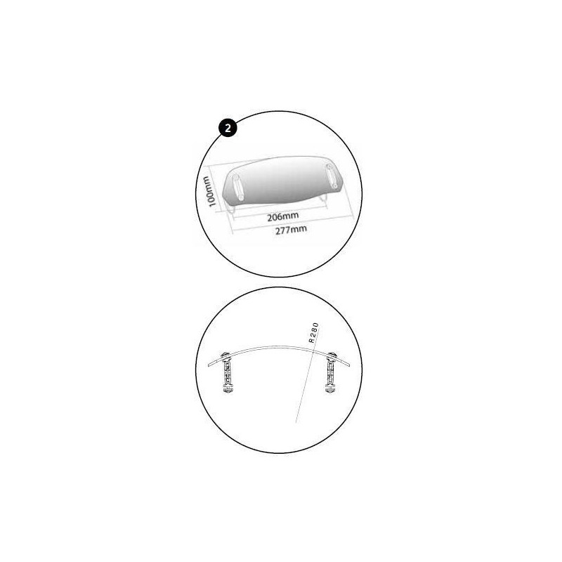 Visiére de rechange pour déflecteur PUIG a visser visiere 2