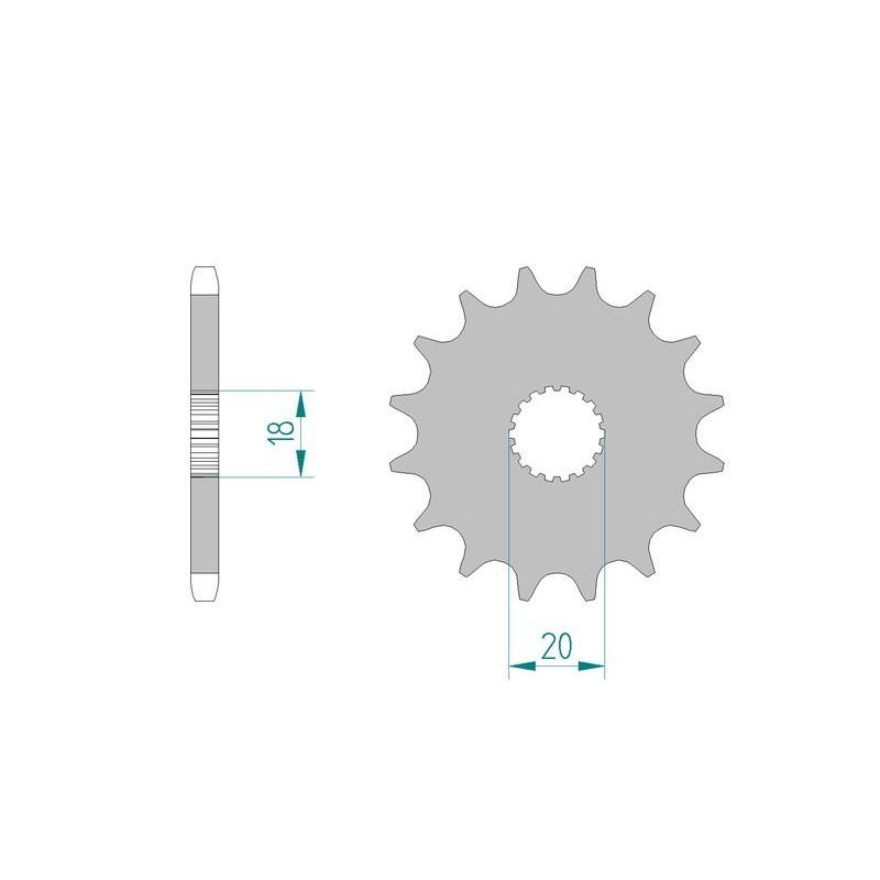 Pignon AFAM pour moto au pas de 428
