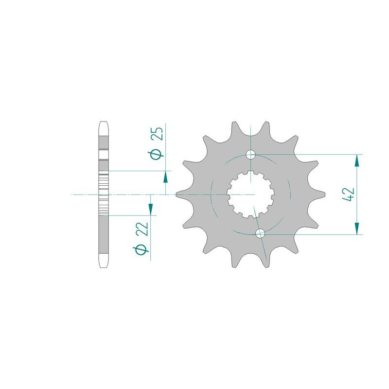 Pignon AFAM pour moto au pas de 520