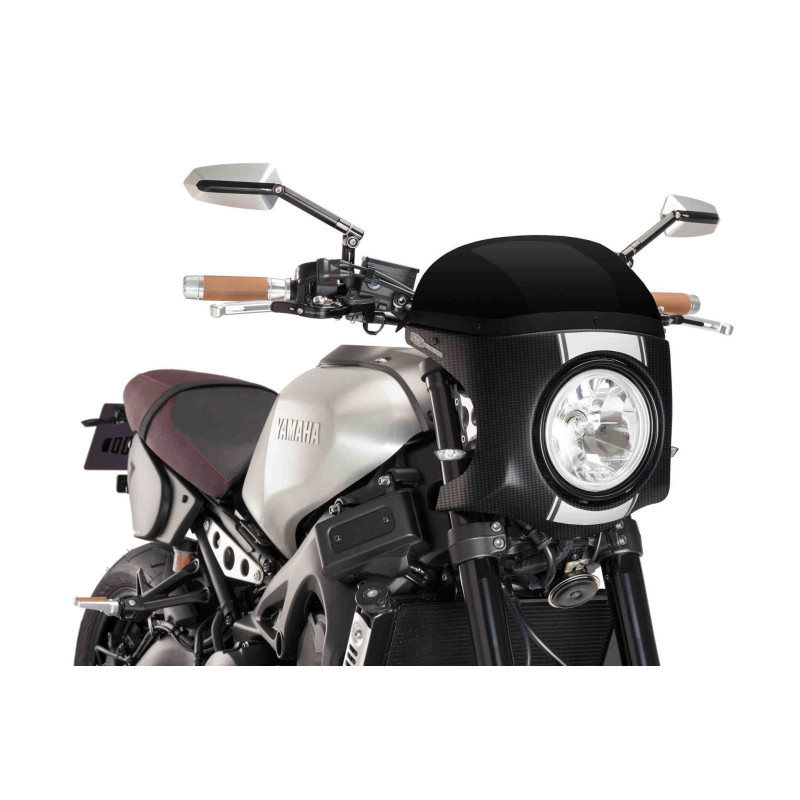 Tête  de fourche semi carénages Universel diametre 180mm carbone noir