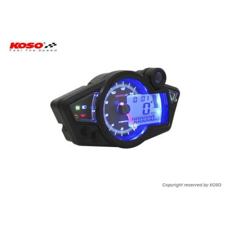 Compteur de vitesse KOSO RX1N+ GP Style II multifonctions copyr