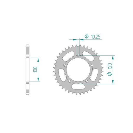 Kit chaine AFAM acier BMW 650 X MOTO pas 520 2007 à 2008
