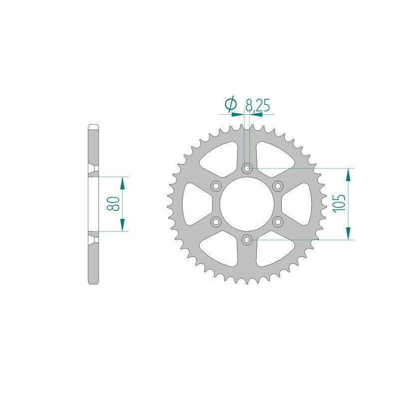 Kit Chaine DC APRILIA MX 125 (2003-2007)