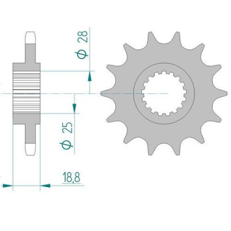 Kit Chaine DC APRILIA RSV 1000 R (2004-2009)