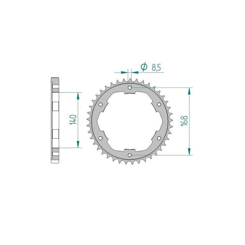 Kit Chaine DC BMW F 800 GS K72,(bolts/vis 8.5 mm) (2008) bolts/vis 8.5 mm