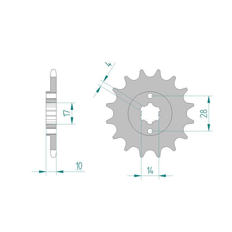 Kit Chaine DC DERBI FENIX 50 (1996-1998)