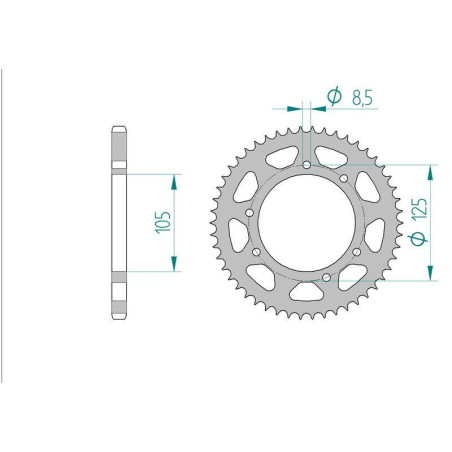 Kit Chaine DC HM/HONDA CRM F 125 4T (2011)